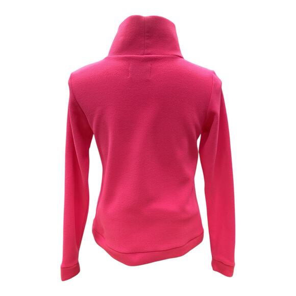 Dudley Stephens Women’s Top Size XS Park Slope Fleece Turtleneck Neon Pink - Picture 3 of 4